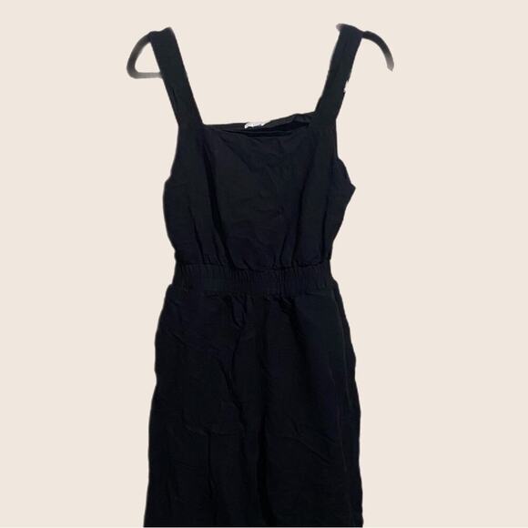 All:Row Linen Black Jumpsuit Open Back Size Medium - Picture 5 of 13